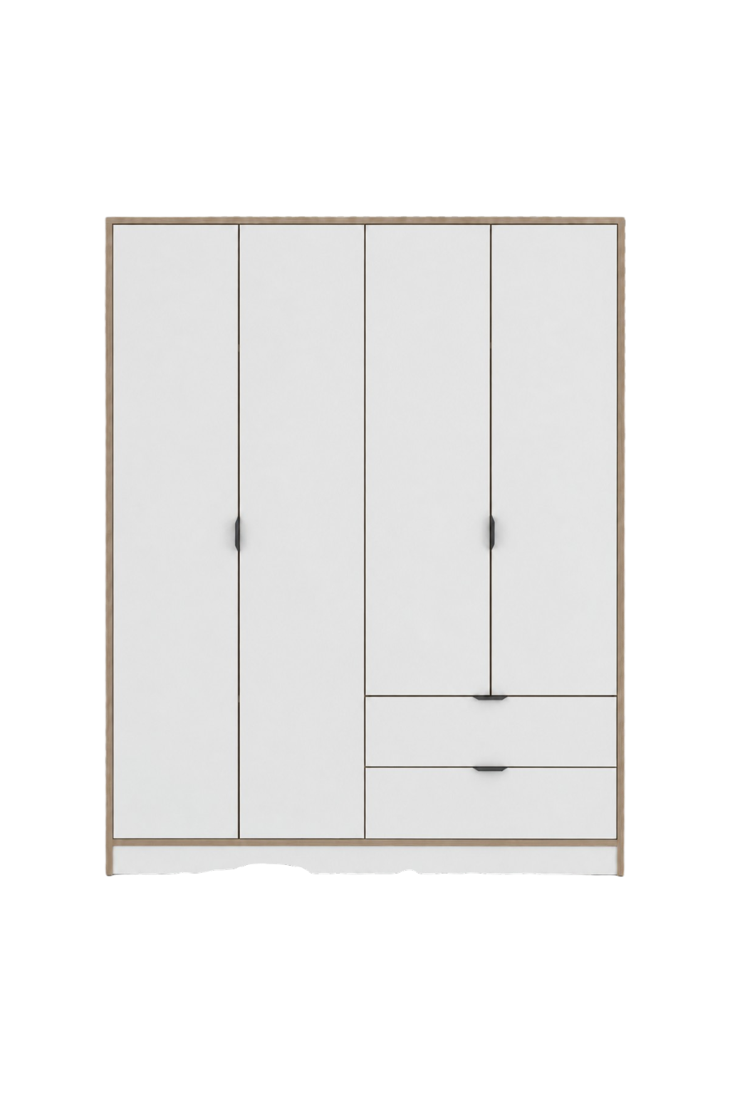 Arden 4 Kapaklı 2 Çekmeceli Gardırop/Dolap Y:182 G:128 D:44 