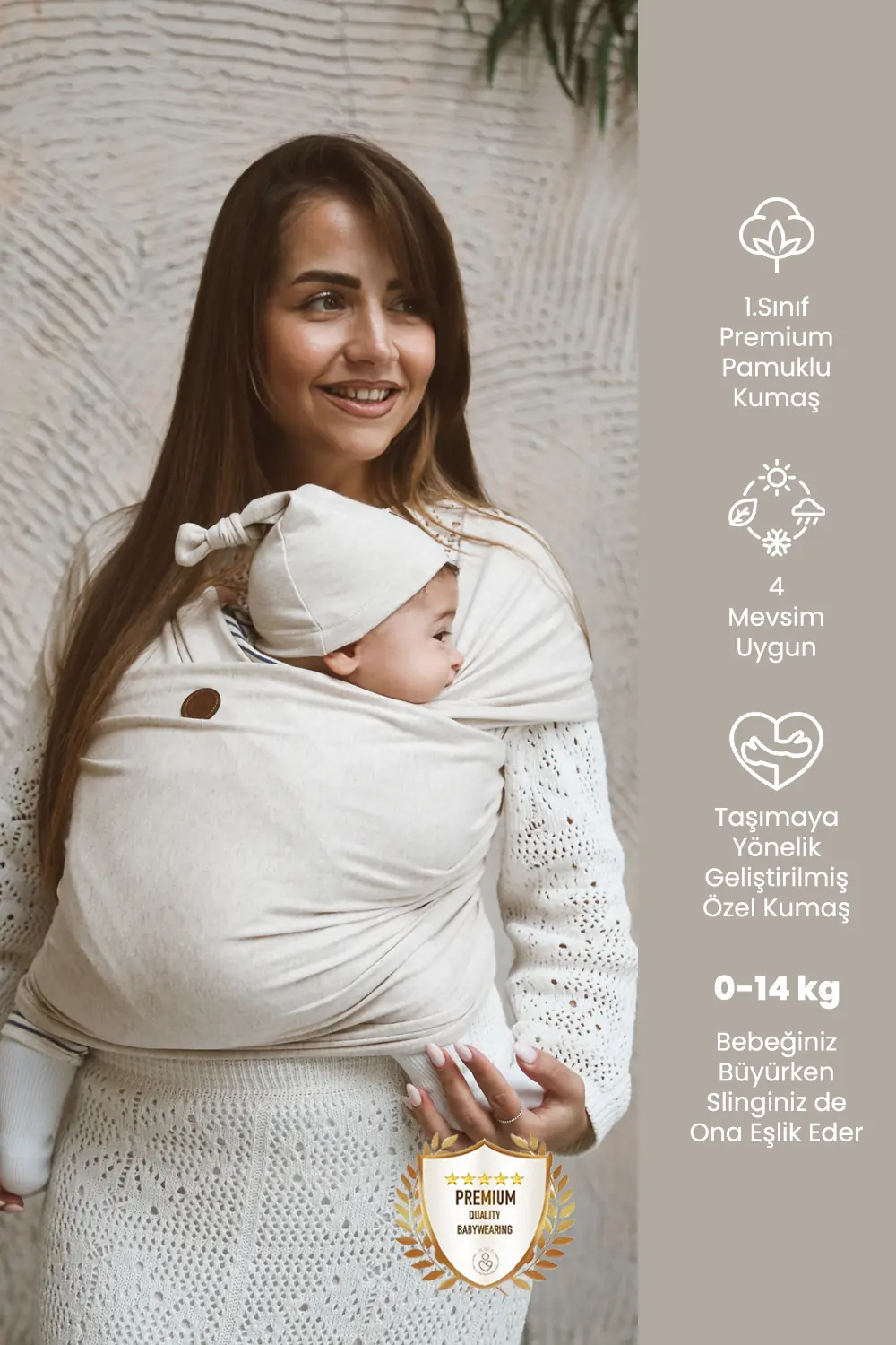 Premium Esnek Wrap Sling ( Babysling - sling - babysling - b