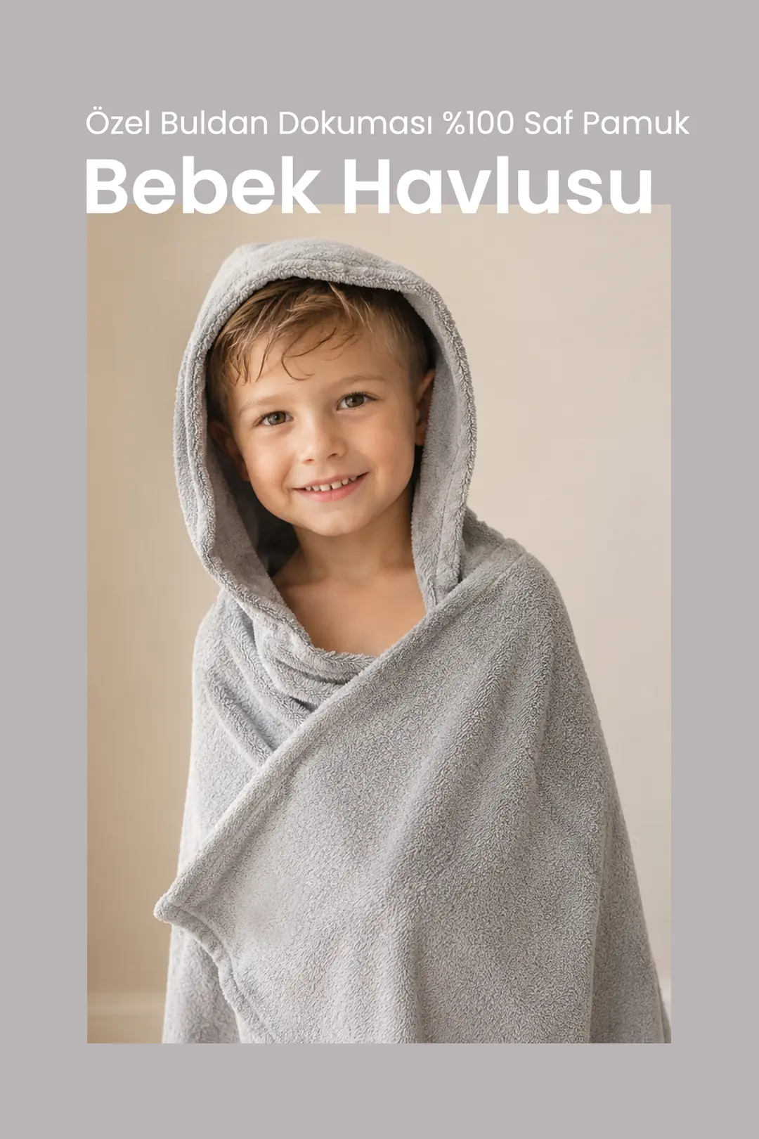 Özel Buldan Dokuması Bebek Havlusu %100 Saf Pamuk havlu bany
