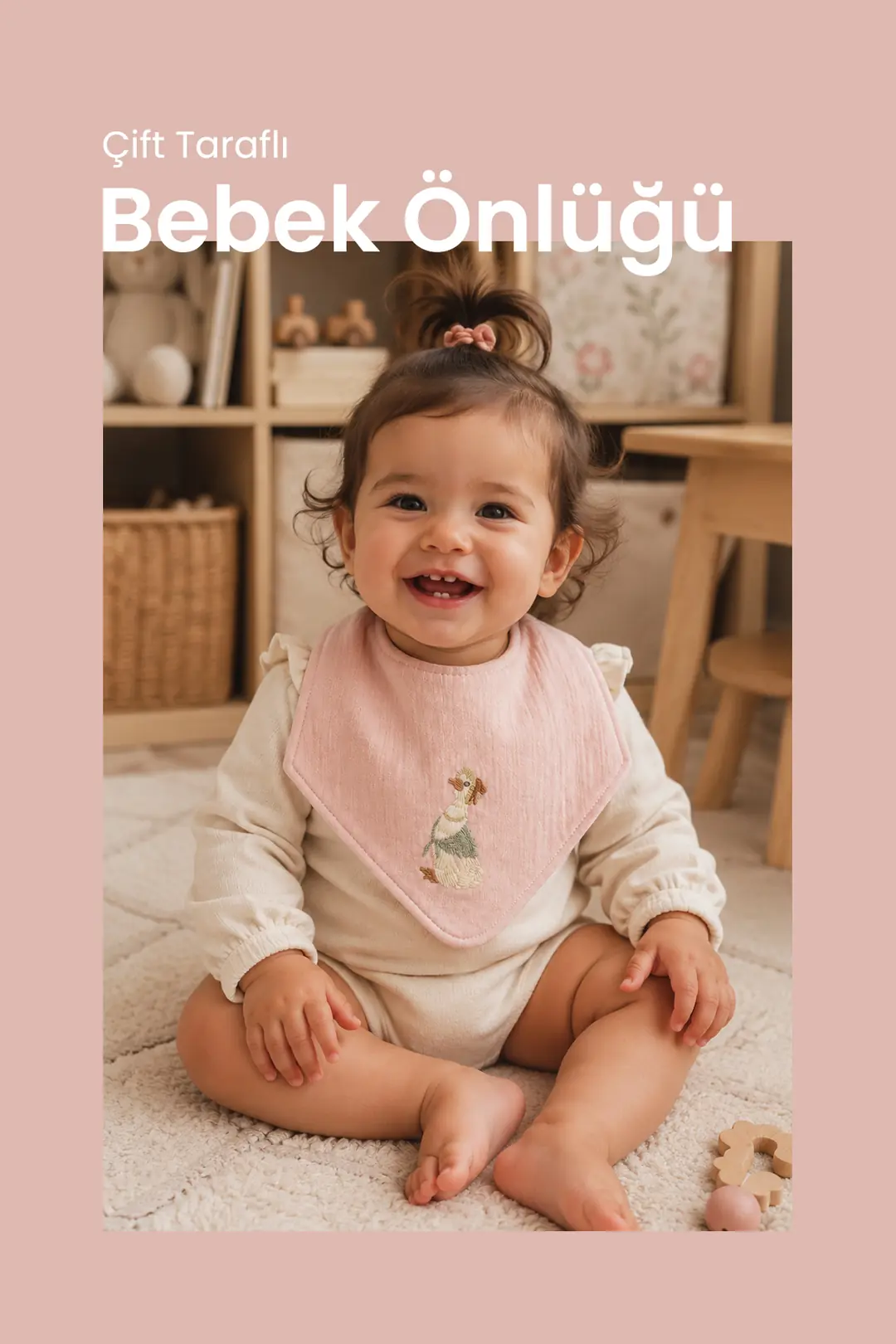 Çift Taraflı Bebek Önlüğü ( önlük mama önlüğü salya bezi)