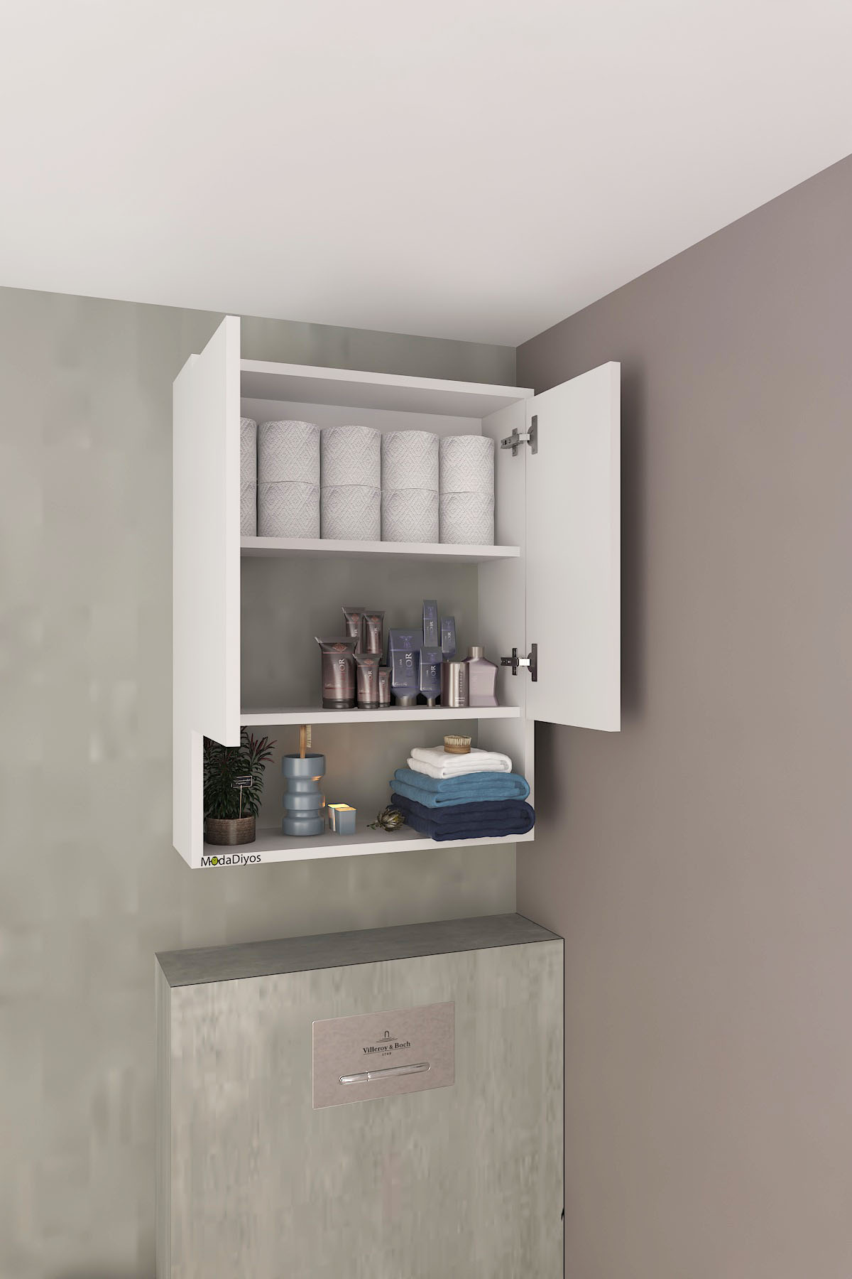 Banyo, wc Klozet Üstü Dolap - Banyo Mobilyası / Banyo Dolabı