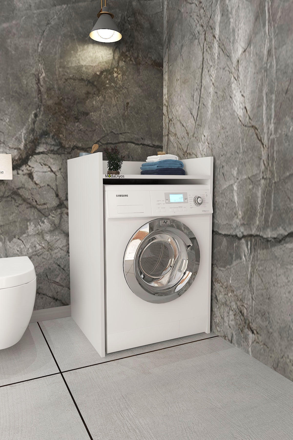 DYOS Çamaşır Makinesi Dolabı - Banyo Mobilyası / Banyo Dolabı